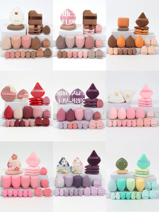 20 Pcs Pink Makeup Sponge and Makeup Puff Set Suitable for Face Cream and Powder Concealer Powder Makeup Machine