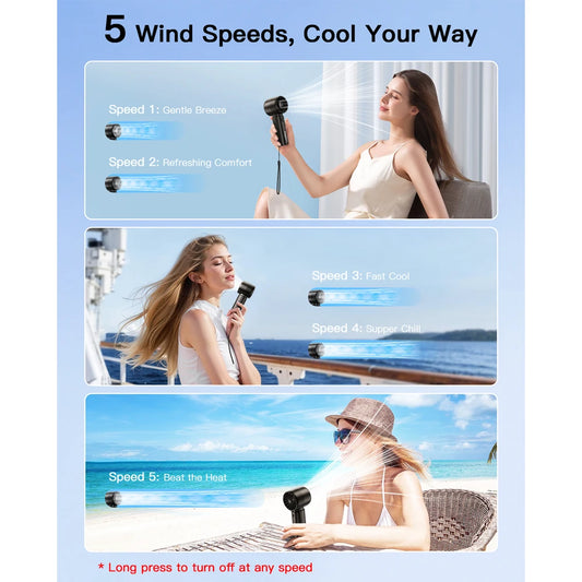 coldSky Portable Handheld Fan 4000mAh Battery Operated