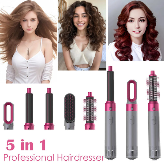 New Hair Dryer Multi Hair Styler 5 In1 Curling Iron Hair Straightener With Hair Brush Hairdryer For Hair Dryer Hair Multi Styler